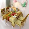 Waterproof Santa Claus Snowman Merry Christmas Anti-stain Tablecloth Table Cloth Cover For Kitchen Decor Party Decoration