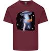 Cat Abduction Alien UFO Unisexs Light Cotton TShirt