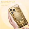 Lüks Altın Saray Desenli Altın Metalik Boyalı Cam Telefon Kılıfı iPhone 17 16 15 14 13 12 11 Pro Max 15 Plus 17Air 16E İçin Kılıf