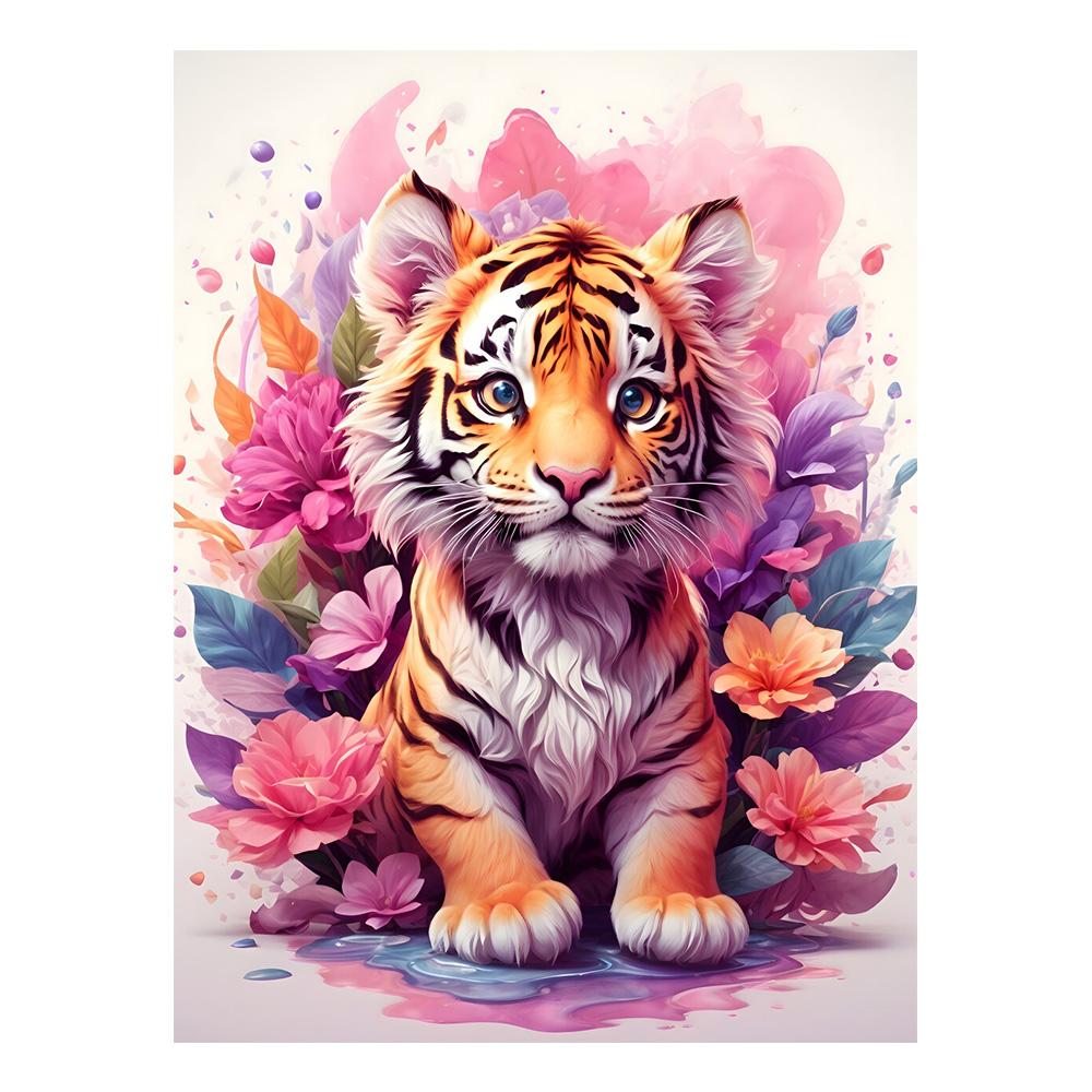 5D Søt tegneserie Rosa blomster Tigerdyr DIY Hånd-diamantmaleri Mosaikk  Korssting Broderi Moderne Hjem Veggdekor Gaver – kjøp de beste varene i  nettbutikken Coolbe, image size:1000x1000