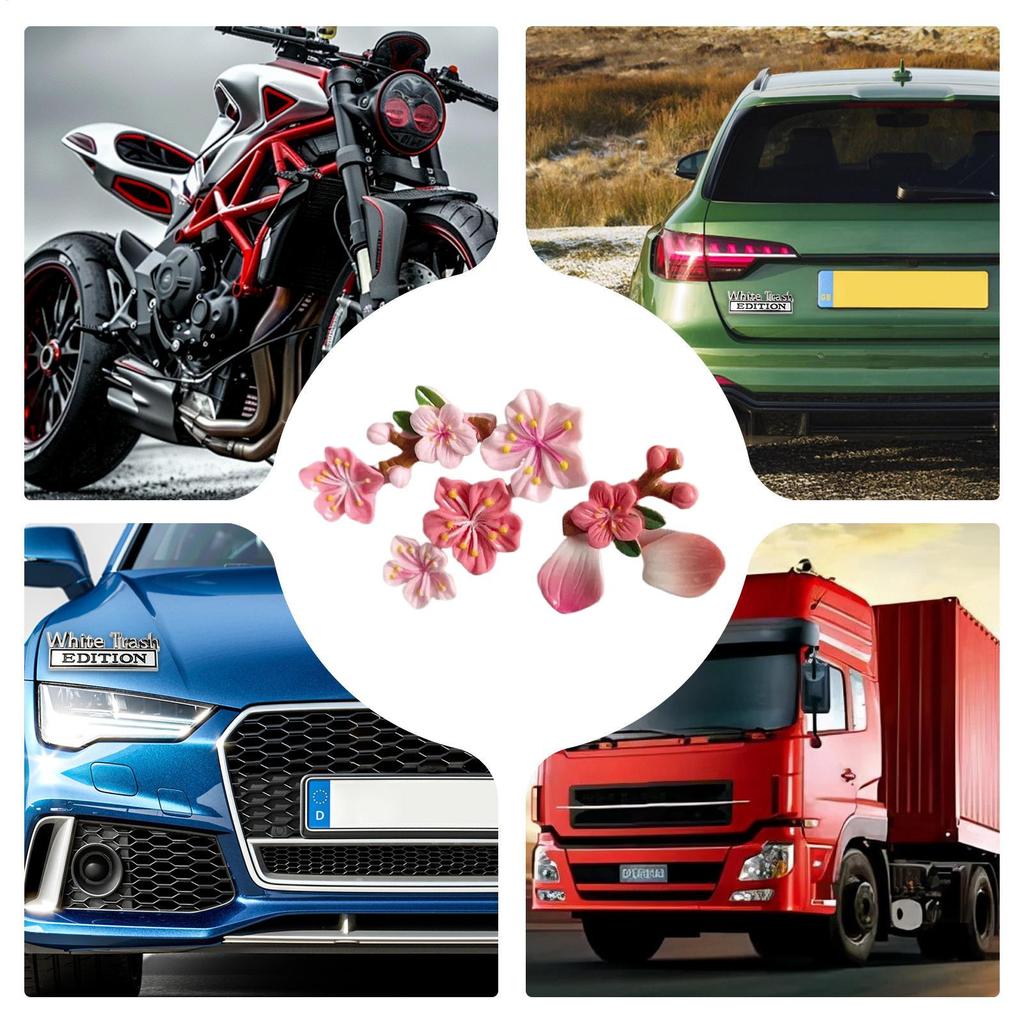 Car Window Decals Auto Removable Waterproof Decoration Blossom Flower Car Decals Set For Safe Driving Truck Wall Laptop Rearview