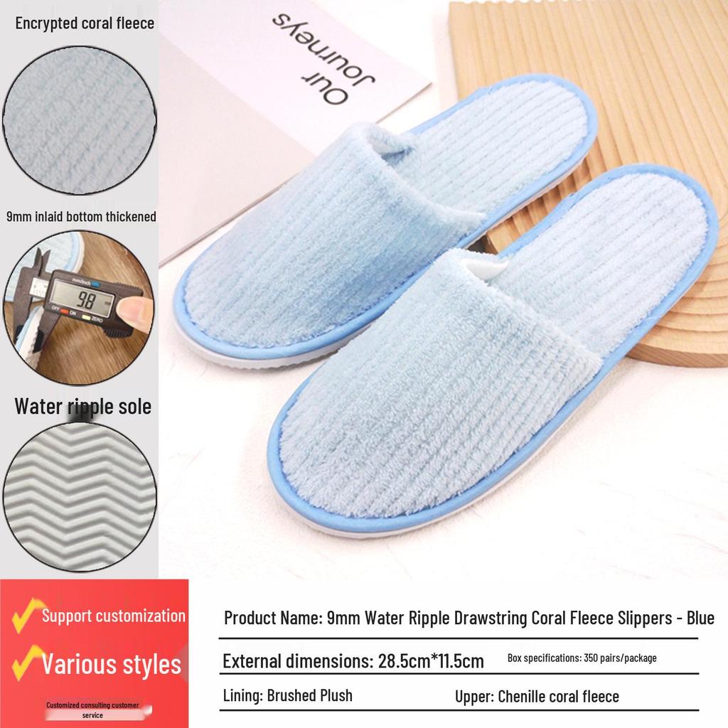 Thickened Non-Slip Napped Cloth Slippers for Men and Women: Perfect for Home, Hotel, and Indoor Use