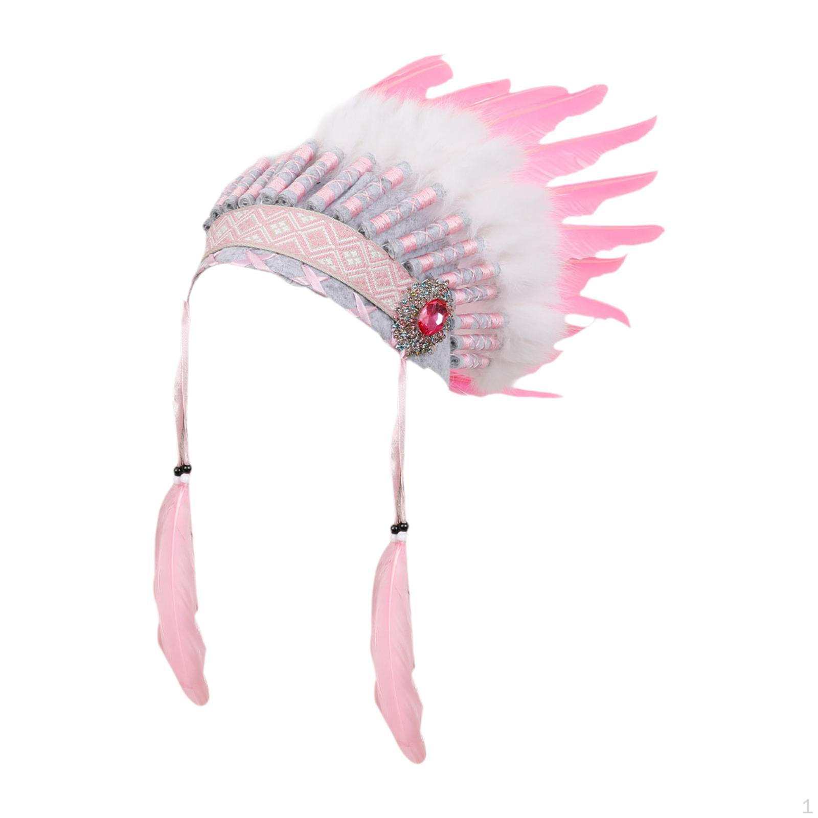 

Индейский головной убор из перьев, аксессуар для костюма, повязка на голову для косплея, маскарада