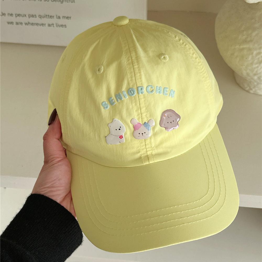 Embroidered Baseball Cap Lightweight Sun Hat Cute Animal Design Breathable Outdoor Headwear For Casual Outfits Travel Vacation