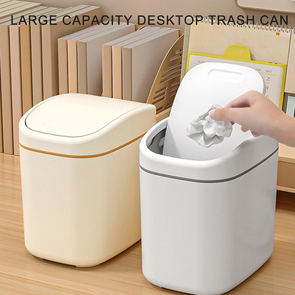 1 buc Coș de gunoi pentru sufragerie Coș de gunoi de birou Coș de hârtie drăguț și creativ Coș de mașină pentru dormitor cu capac Rechizite pentru baie