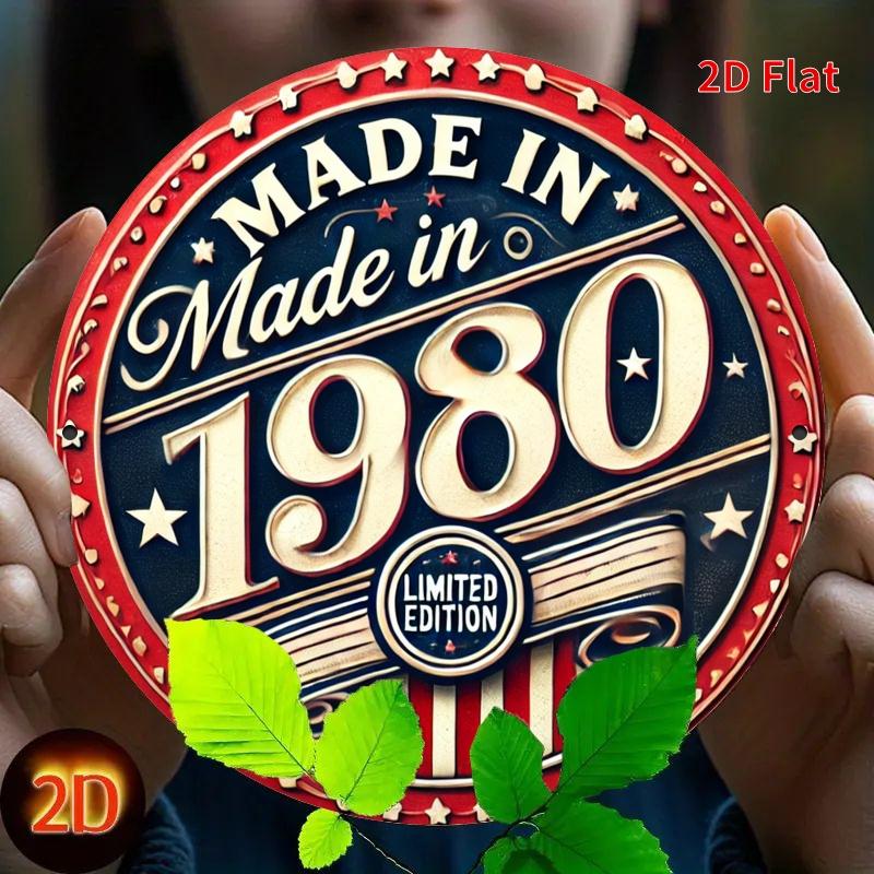 HD Tin Sign Made In Limited Edition Round Vintage Metal Wall Art Retro Birthday Decor