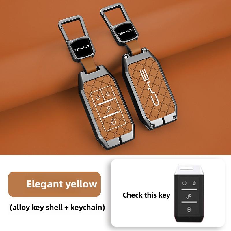 NEW Zinc Alloy Leather Car Remote Key Case Cover For BYD Atto 3 Han EV Dolphi Tang Dm Qin PLUS Song Pro MAX Yuan Accessories