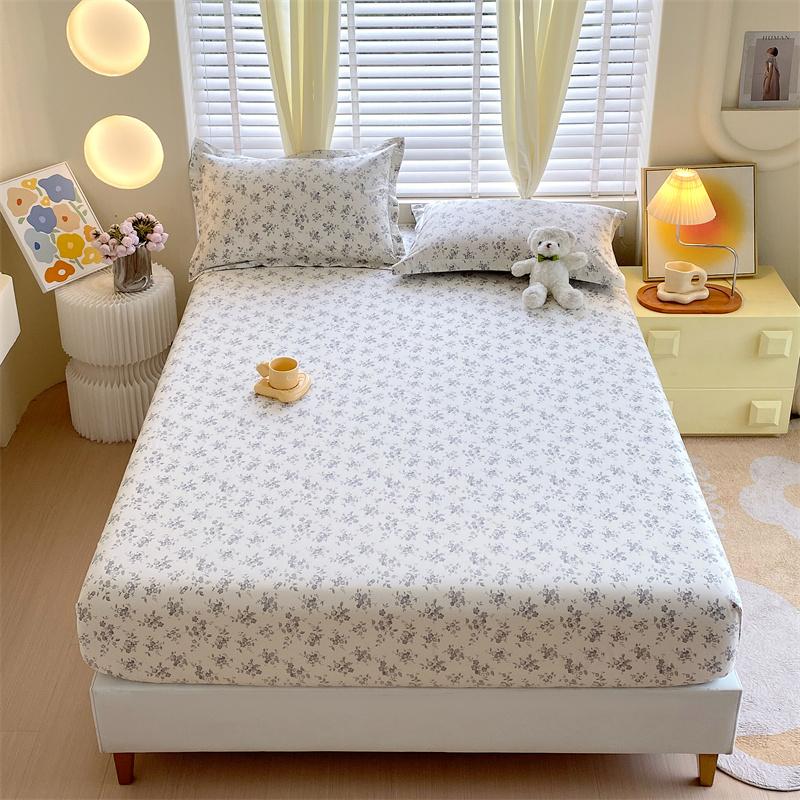 100% Cotton Fitted Sheet Soft Bed Cover Home Elastic Bedsheets Adults Kids Bed Linen Sabanas Para Cama (No Pillowcase)