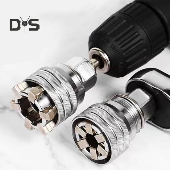 Set de scule cheie tubulară universală reglabilă Operare cu o singură mână Multifuncțional 10mm-19mm Acționare Clichet Cheie dinamometrică Convertor de manșoane