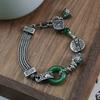 Aesthetic Bead Round Charm Bracelets New Chinese Style Green  Bangle  Auspicious Occasions