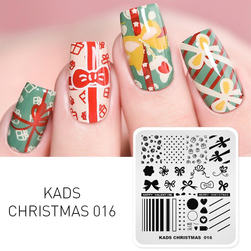 KADS Christmas Nail Art Stamping Plates Manicure Stamp Template Image Nails Art Stamp Print Stencils