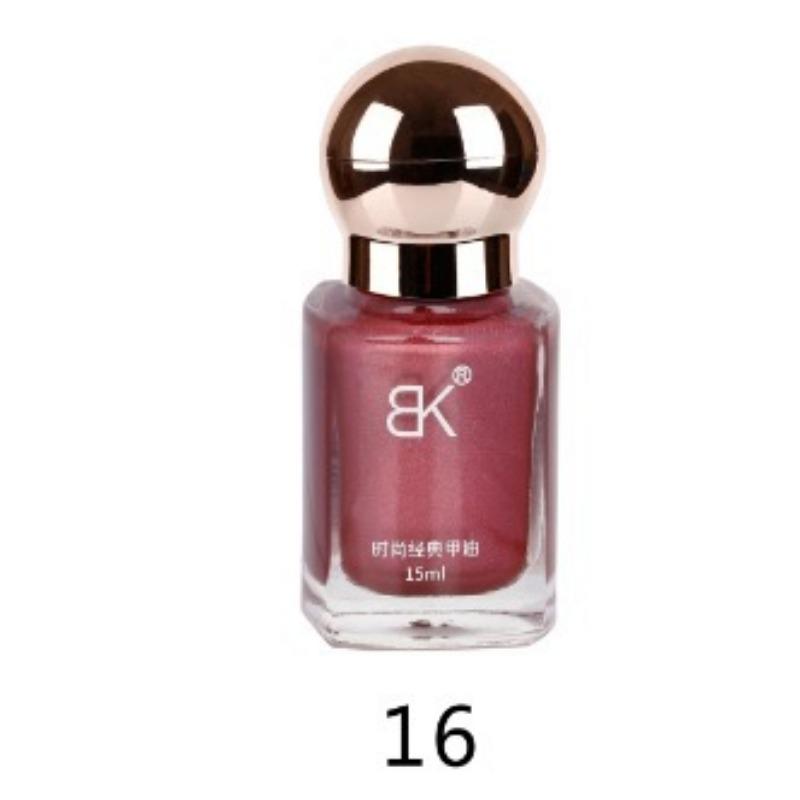 Color Nail Polish No Bake Oily Lasting Non-peelable Large Capacity Nail Care Nude Color Square Bottle 15ml