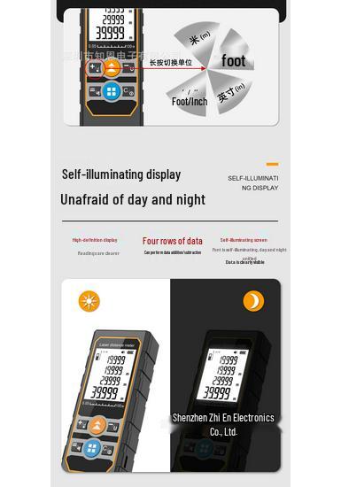 High-Precision Laser Distance Meter with Infrared Rangefinder