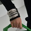Retro European & American Snakeskin Texture Bangle Set