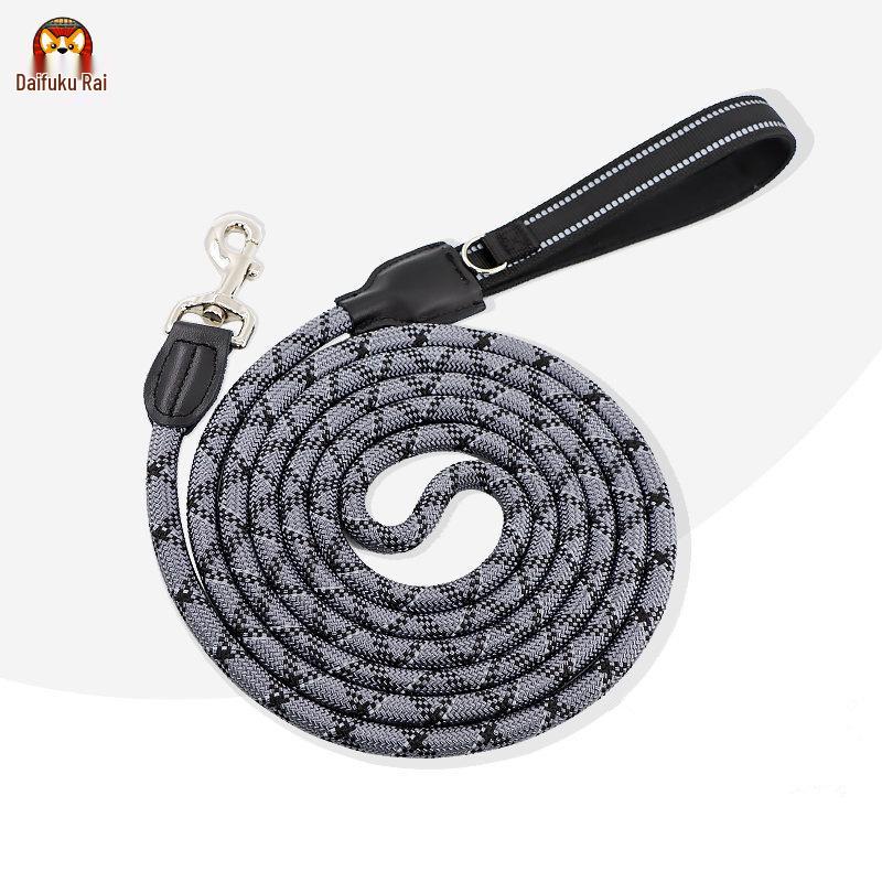 2m Anti-Shock Dog Leash with Collar for Medium & Large Breeds - Golden Retriever & Teddy Training Rope