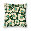 Green White Flowers Orla Kiely Pillowcase Printing Polyester Cushion Cover Decorative Pillow Case Cover Home Square 40*40cm