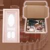 Christmas Scene Dollhouses Accessories With Miniature Wreath And Reindeer Door Decors Holiday Gift