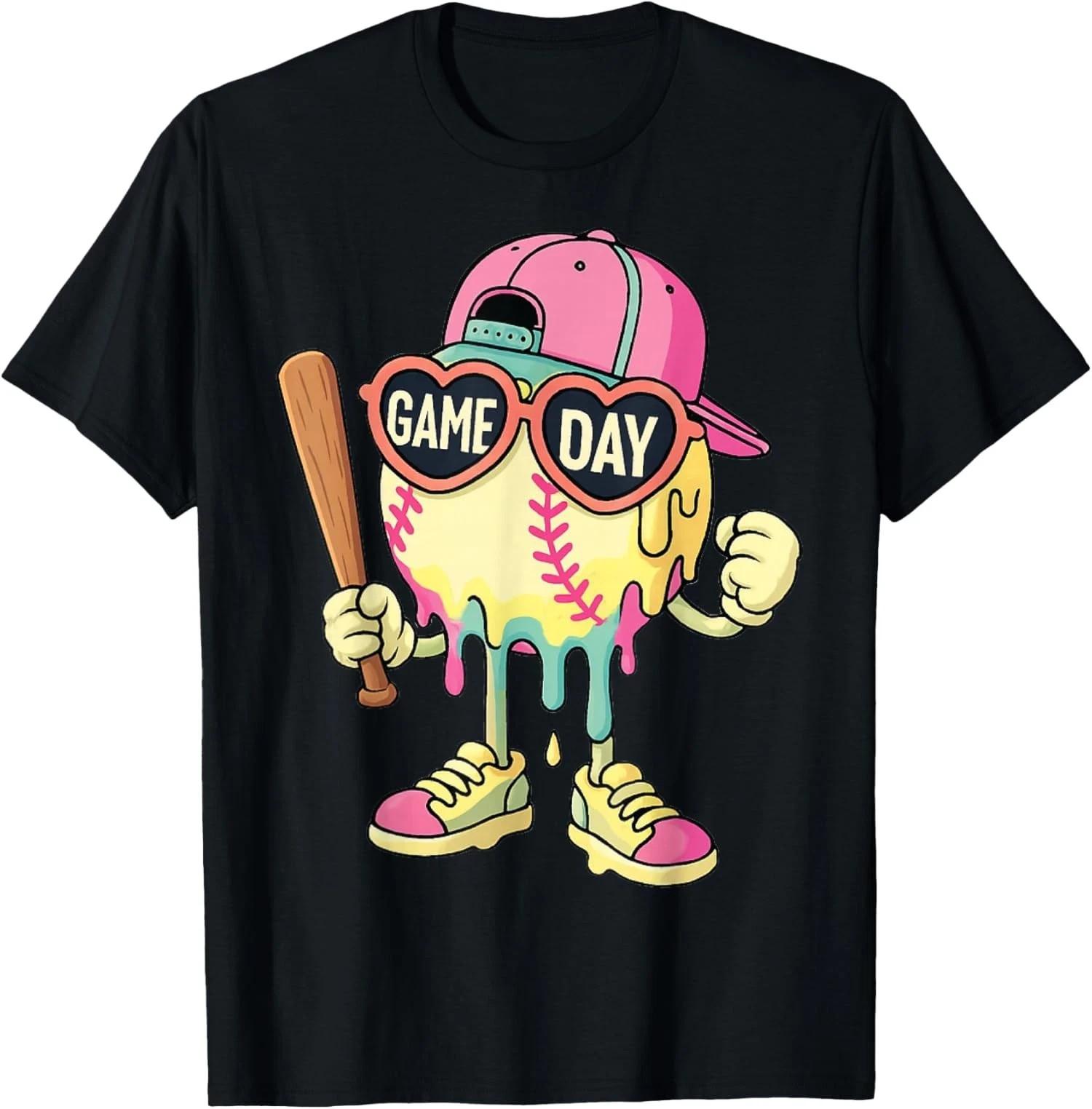 Baseball Lifestyle Adult Drip Ice Cream Apparel Unisex T-Shirt L