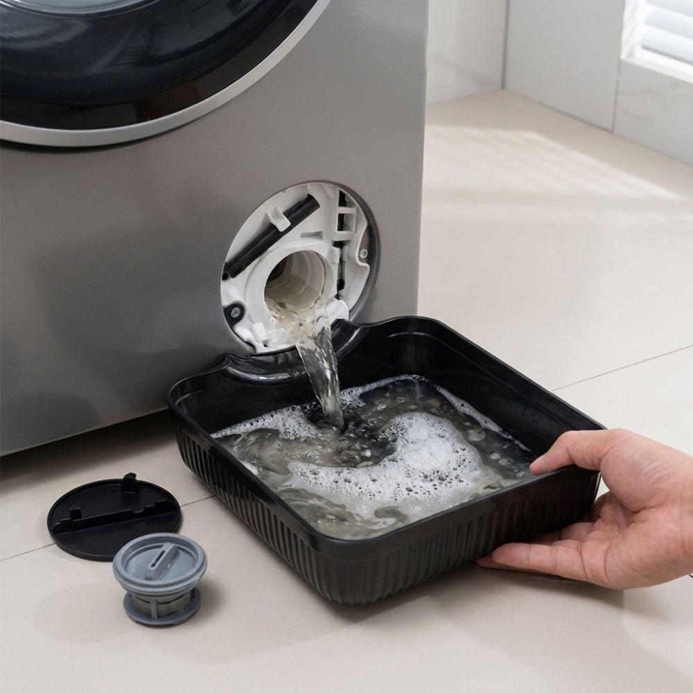 Front-mounted Washing Machine Drain Tray Universal Heavy Duty Washer Water Catch Pan Leak-Proof Keeps Floor Clean