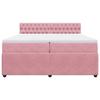 Exclusive House - Bed Slat Base with Pink Mattress 200x200 Cm Velvet