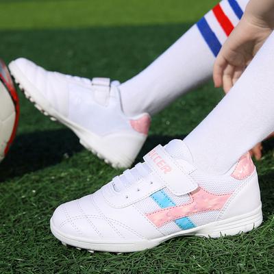 Children's Football Shoes, Boys' Broken Nails Artificial Turf Anti-skid Velcro Girls' Sports Student Competition Training Shoes