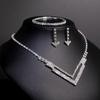 Elegant Rhinestone Tassel Jewelry Set: Necklace, Earrings, Bracelet – Perfect for Bridal or Banquet Wear