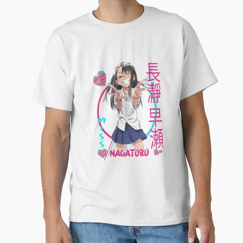 Miss Nagatoro Don T Toy with Me Anime T Shirt for Man Large Size Tops Manga Graphic Print Clothes Cartoon Tee