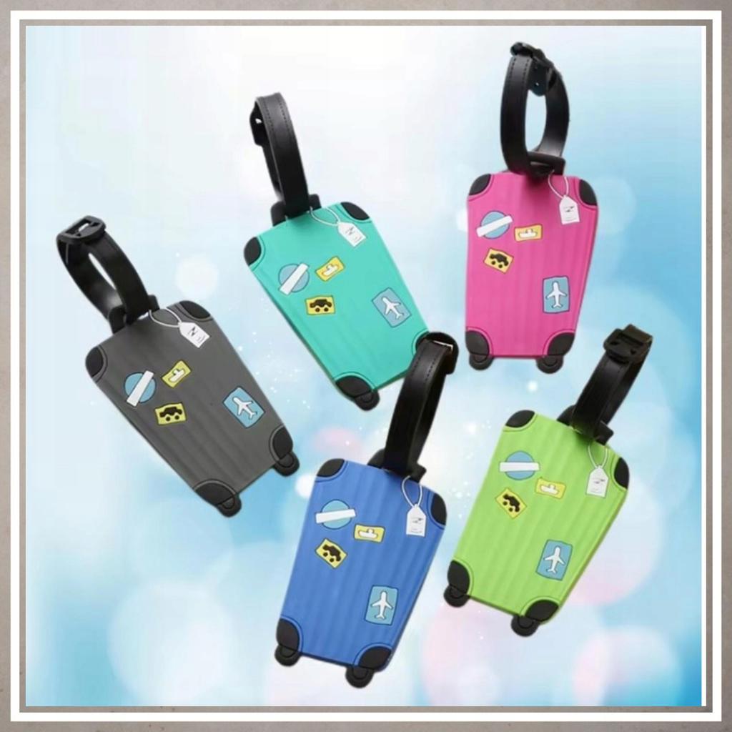 Luggage tag for travel, suitcase, plane, PINK