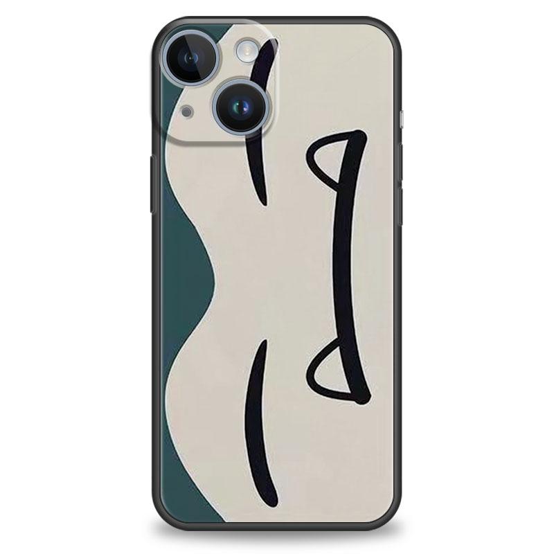 Pouzdro s obličejem Pokémona Pikachu pro iPhone 14 Plus 7 8 6S 11 12 Mini SE 13 Pro Max XR XS X 14Pro 13Mini 14 Luxusní černé pouzdro na telefon