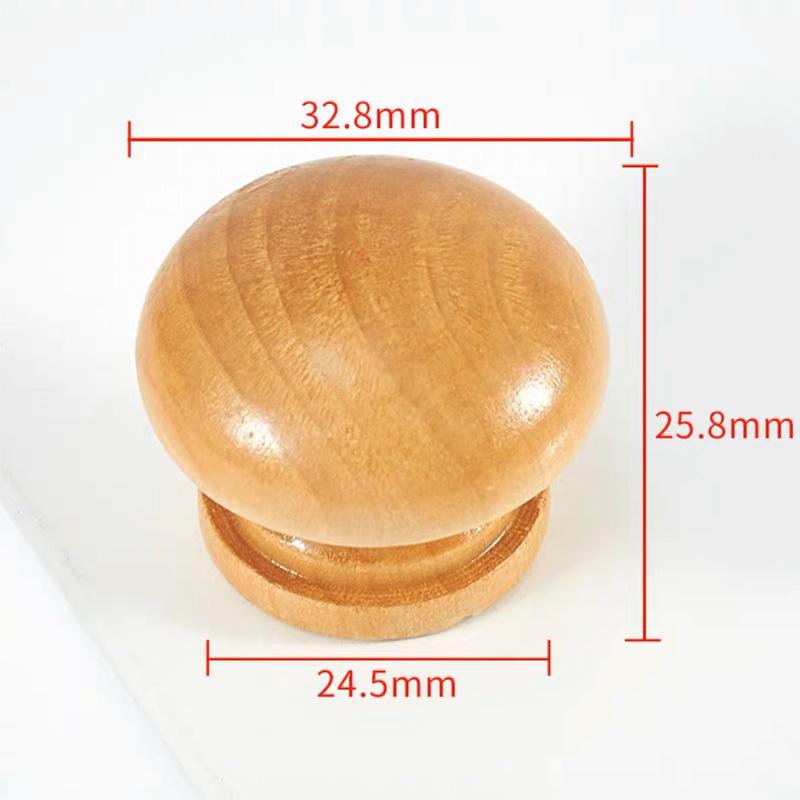 Beech Wood Mushroom Handle for Drawer or Wardrobe