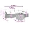 Garden Sofa Set with Cushions 6 pcs Black Poly Rattan