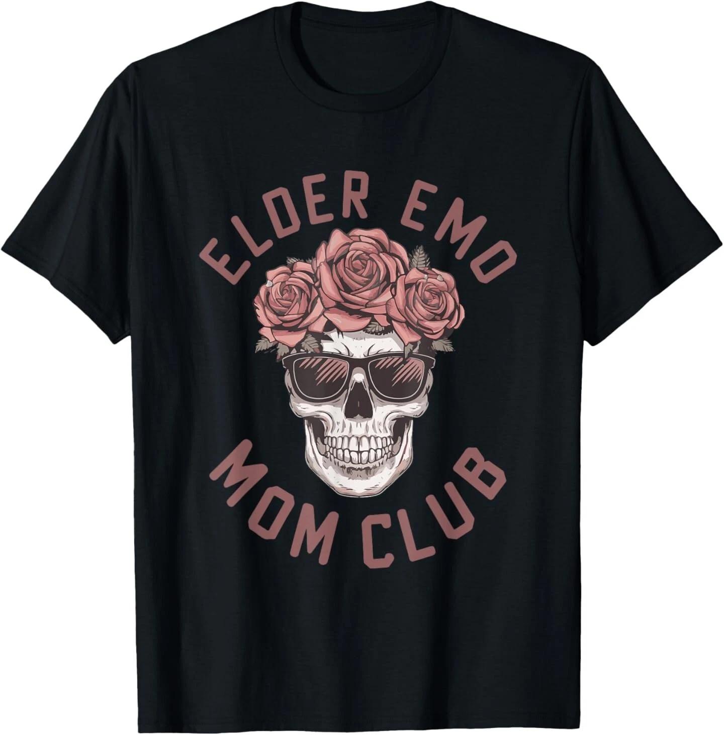 

Elder Emo Mom Club Emo Lifestyle Emo Music Goth Subculture T-Shirt 4XL