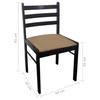Dining Chairs 2 pcs Brown Solid Rubberwood and Velvet