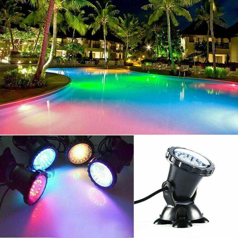 Buy 1-4 Lights RGB LED Underwater Spot Light Aquarium Garden Fountain ...