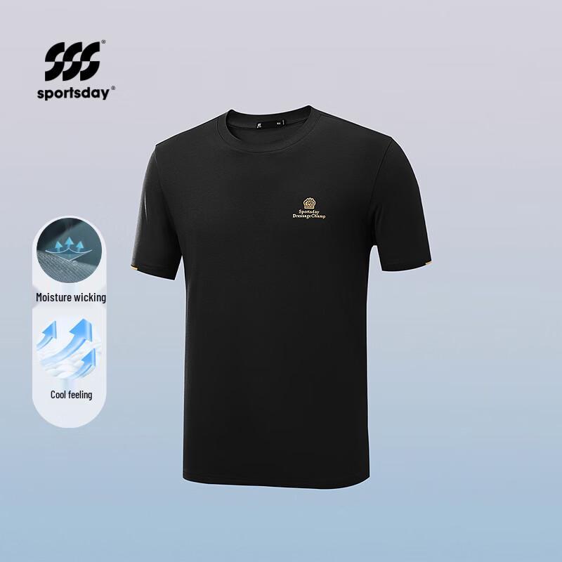 HLA Men s Cool-Feel Print Short Sleeve T-Shirt L