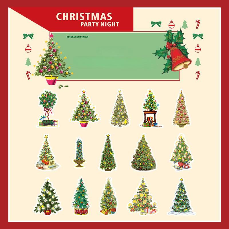 30pcs/lot Kawaii Scrapbook Stickers Christmas Series Diary Planner Decorative Craft Stationery Sticker LXY