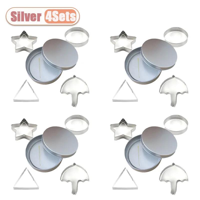 1-10Sets Stainless Steel Spot Sugar Cookie Molds Sugar Cookie Making Tools Set Umbrella Star Triangle Baking Bakery Accessories