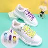 4pcs/1set Daisy Push Button Shoelace Buckle Diamond Metal Push Button Shoes Lock Buckle For Flats Shoelace Lock DIY Sneaker Kits