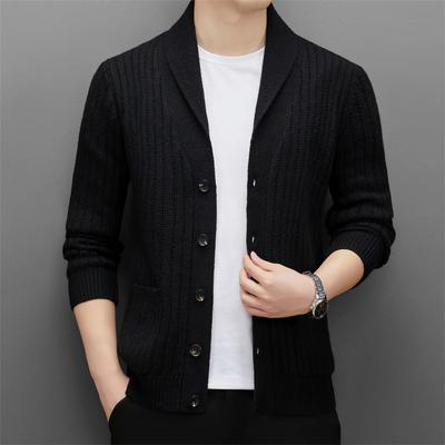 Autumn Young Men's Simple and Trendy Jackets, New Men's Knitted Sweaters, New Cardigans