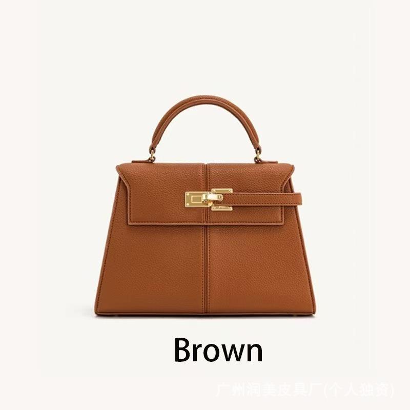J trapezoidal bag new leather women's bag high-end versatile messenger bag fashion niche hand bag