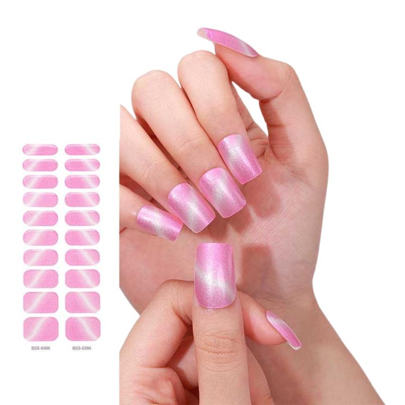 Semi Cured Gels Nails Stickers Nails Polish Strips Korean Style Gels Nails Strips Nails Art Decortions for Party