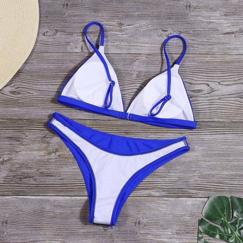 Sexy Solid Bikini Set Women Triangle Swimwear Low Waist Bathing Suit Swimsuit