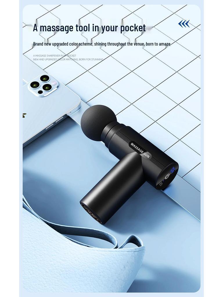 Compact Handheld Muscle Massager for Neck & Body - Portable Mini Electric Device for Men & Women