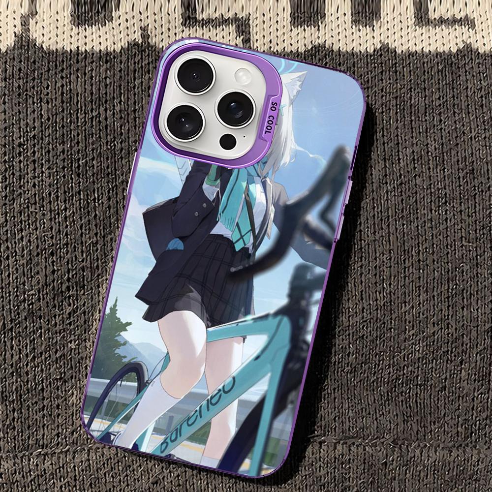 

Blue Archive Phone Case For iPhone 16 15 14 13 12 11 Pro Max X XR XSMAX 8 7 Plus Matte Shockproof Back Cover iPhone 12pro max