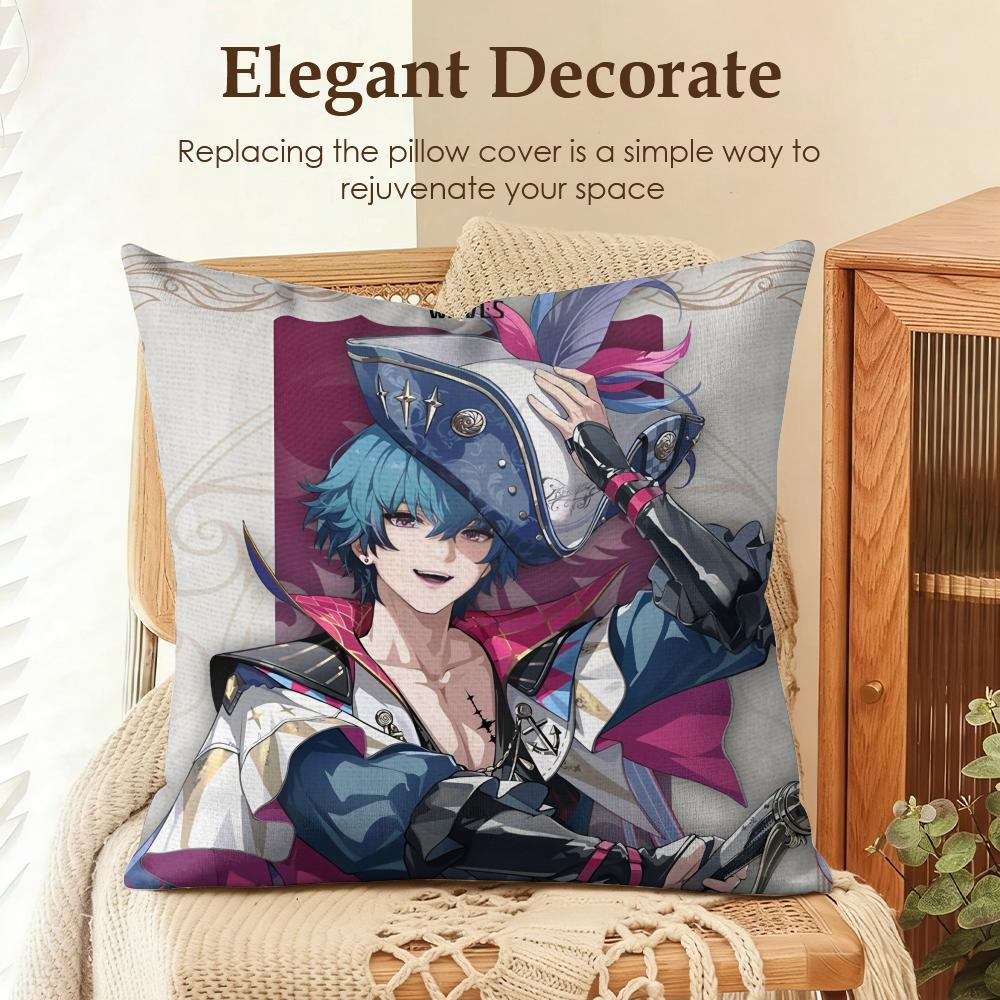 

Brant wuthering waves cute Cushion Cover Natural Linen Organic Fabric DoubleSided Printing Sofa Home Decor Gift Pillow Case 30x30cm