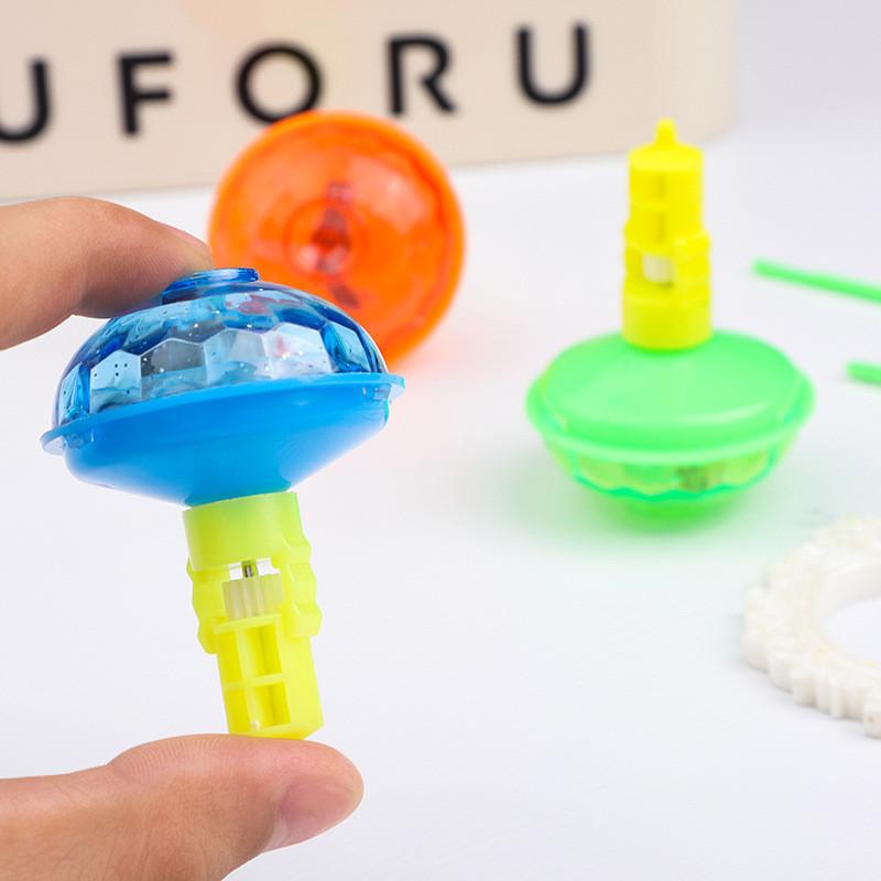 Pull Luminous Gyroscope Toy Set For Kids Outdoor Recreation And Collectors Gift