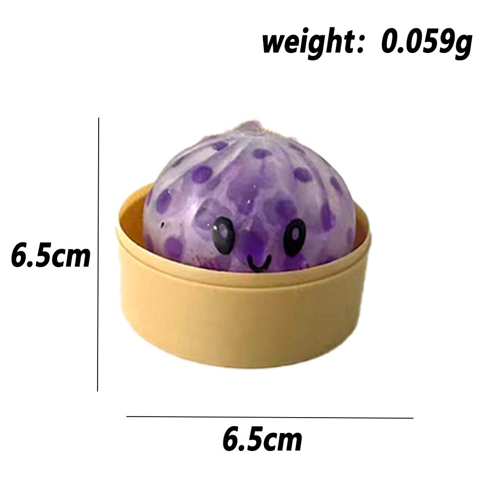Dumpling Pressure Dumpling Squishies Cute Colorful Bun Toy Slow Rising Stress Relief Fidget Toy For Kids Adults Anti-Anxiety Gif