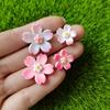 16mm 23mm Pink Cherry Blossom Cute Flower Resin Flatback Cabochons for DIY Craft Slime Kawaii Accessoires Scrapbooking Decor