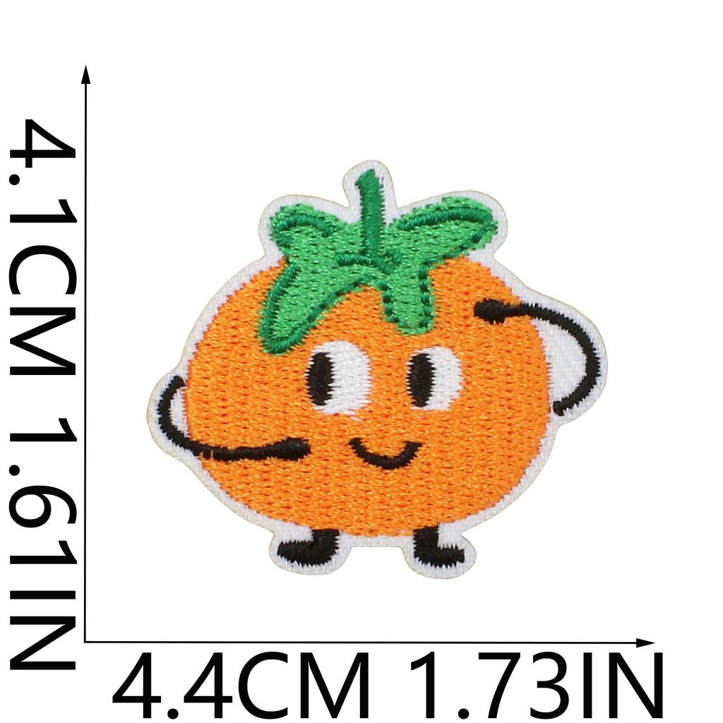 Orange Banana Embroidery Cloth Sticker Rose Patch Sticker Clothes Decoration Cute Cartoon Fruit Cloth Sticker Computer Embroidery Label
