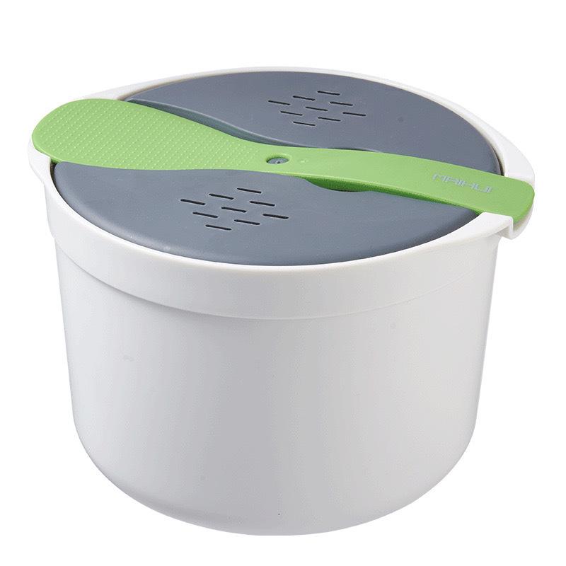 Doppellagiger Mikrowellen-Dämpfer & Reiskocher mit hochtemperaturbeständiger Lunchbox